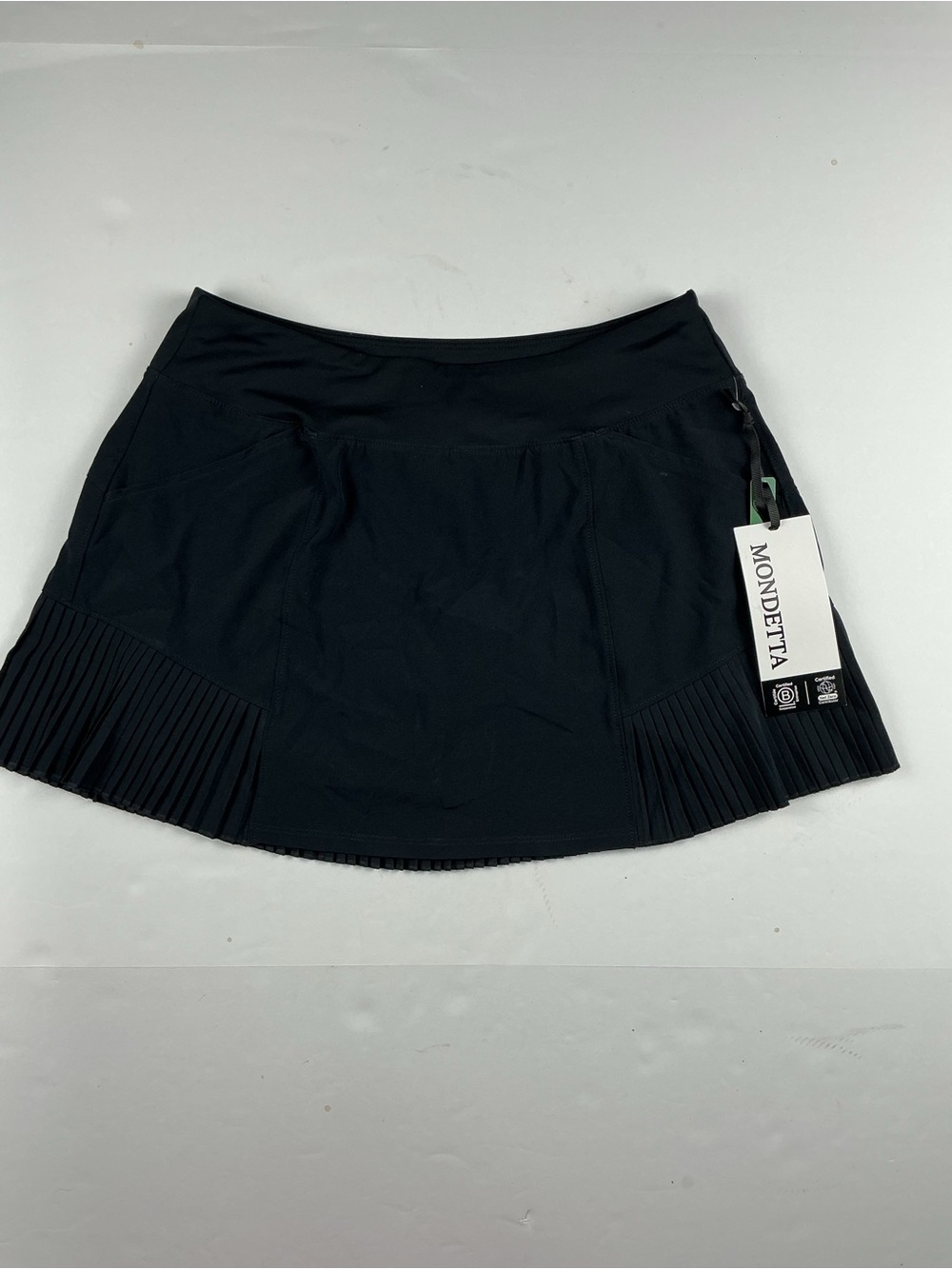 Mondetta Black Pleated Hem Active Skirt